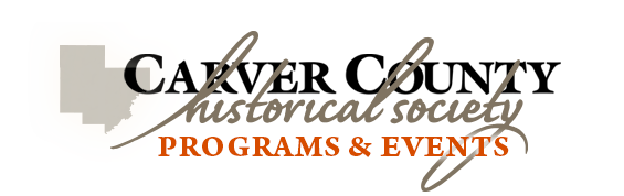 Carver County Historical Society logo with Programs & Events added